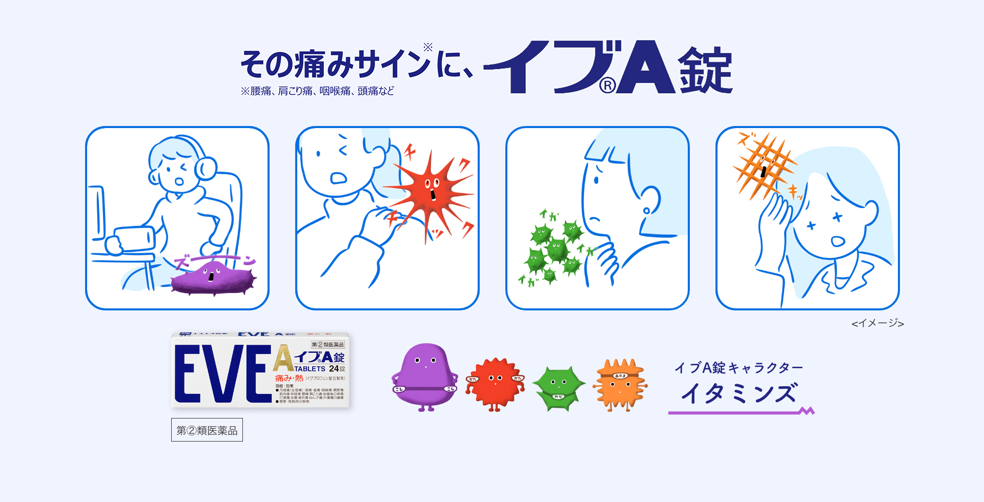 その痛みサインに、イブA錠