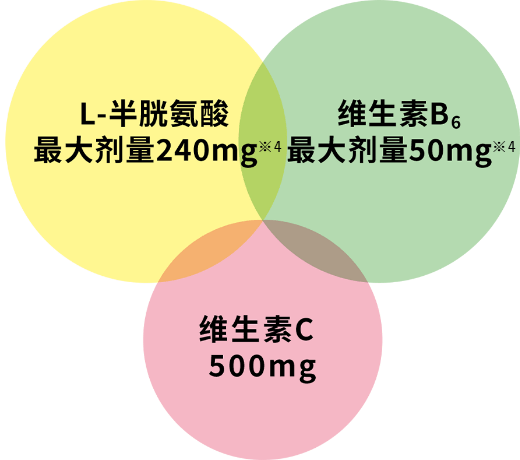 针对黑斑的3种有效成分